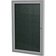 Ghent 1 Door Enclosed Vinyl Bulletin Board with Satin Frame (PA12418VX183)