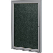 Ghent 1 Door Enclosed Vinyl Bulletin Board with Satin Frame (PA13624VX183)