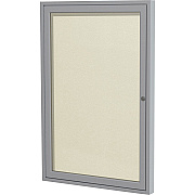Ghent 1 Door Enclosed Vinyl Bulletin Board with Satin Frame (PA13624VX185)