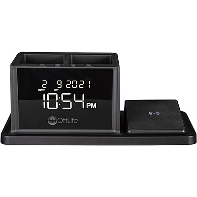 OttLite Wireless Charging Organizer Clock (OTTA03G5T)
