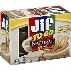 Jif To Go Natural Peanut Butter Cups - Creamy (SMU24307)