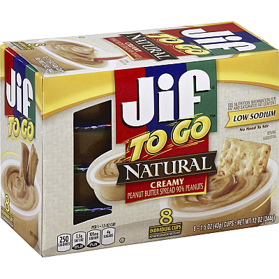 Jif To Go Natural Peanut Butter Cups - Creamy (SMU24307)