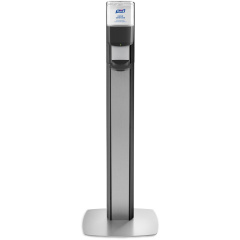 PURELL MESSENGER ES8 Silver Panel Floor Stand with Dispenser (7318DSSLV)