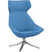 9 to 5 Seating Jax High-back Lounge Chair with Swivel Base (9236LGPFBU)