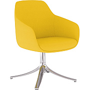 9 to 5 Seating Lilly Swivel Base Fabric Lounge Chair (9134GTPFCD)