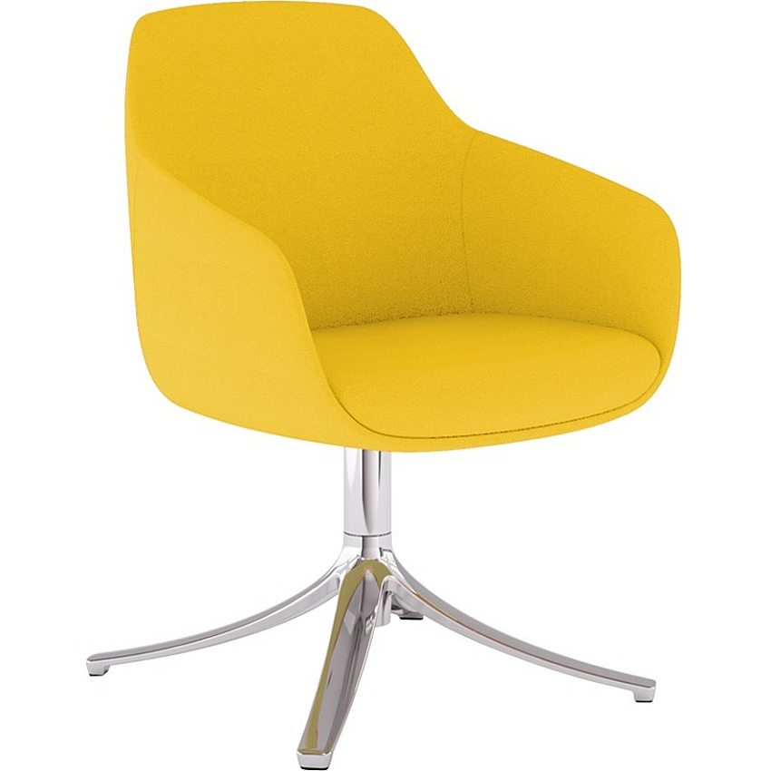 9 to 5 Seating Lilly Swivel Base Fabric Lounge Chair (9134GTPFCD)