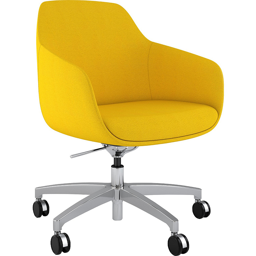 9 to 5 Seating Lilly 5-star Base Fabric Lounge Chair (9154R2PFCD)