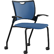 9 to 5 Seating Bella Fabric Seat Mobile Stack Chair (1315A12BFCD)