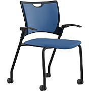 9 to 5 Seating Bella Fabric Seat Mobile Stack Chair (1315A12SFCD)
