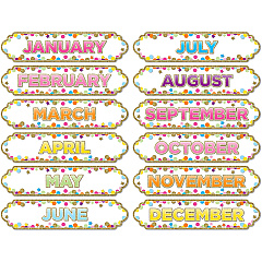 Ashley Magnetic Confetti Months Timesavers (ASH19008)