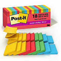 Post-it Super Sticky Dispenser Notes - Playful Primaries Color Collection (MMMR33018SSANCP)