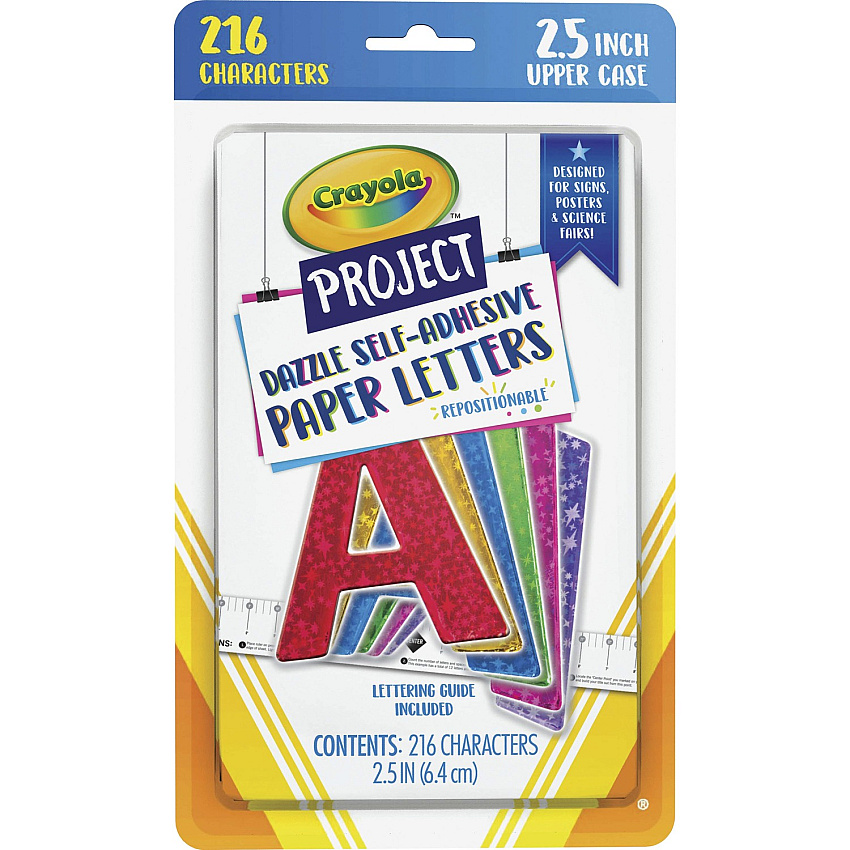 Crayola Self-adhesive Paper Letters (PACP1649CRA)
