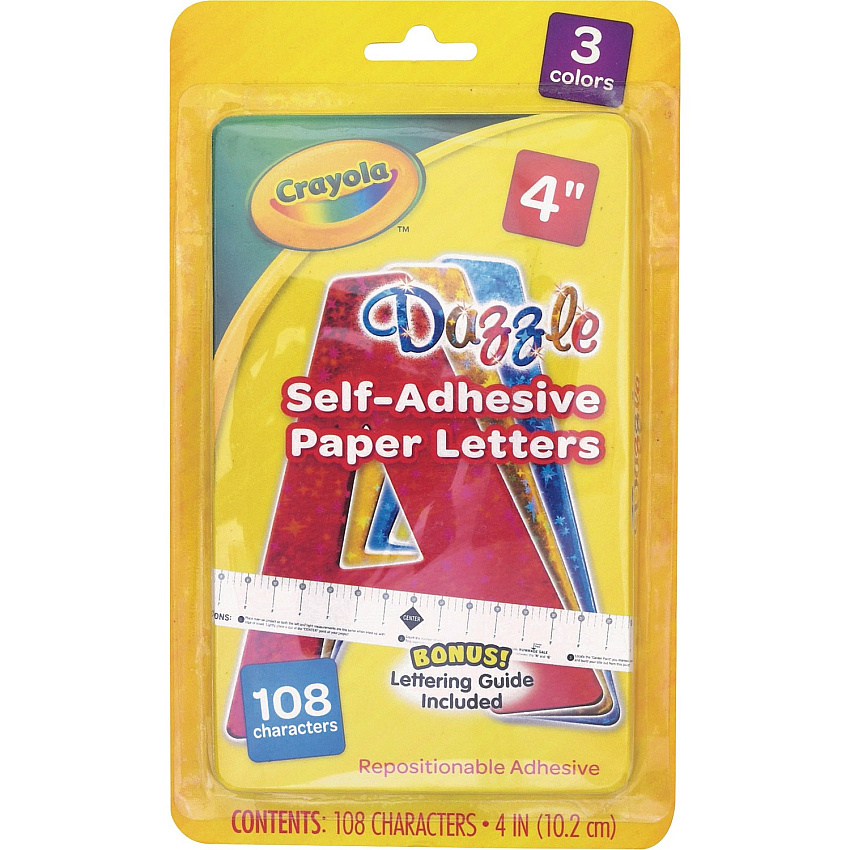 Crayola Self-adhesive Paper Letters (PACP1648CRA)