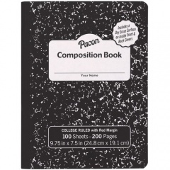 Pacon Marble Hard Cover Wide Rule Composition Book (PMMK37101DE)