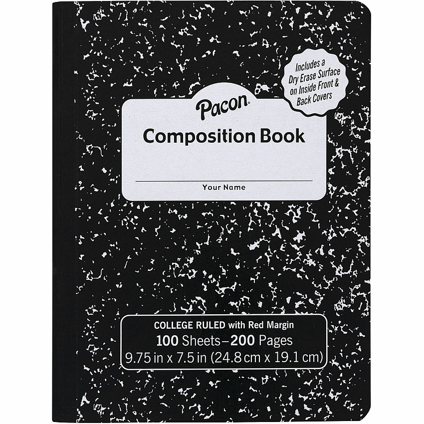 Pacon Marble Hard Cover Wide Rule Composition Book (PACPMMK37101DE)