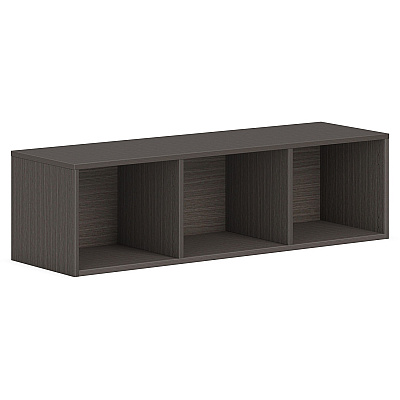 HON Mod Wall Mounted Storage | Open | 48"W | Slate Teak Finish (HONPLWMH48LS1)