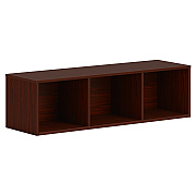 HON Mod Wall Mounted Storage | Open | 48"W | Traditional Mahogany Finish (HONPLWMH48LT1)