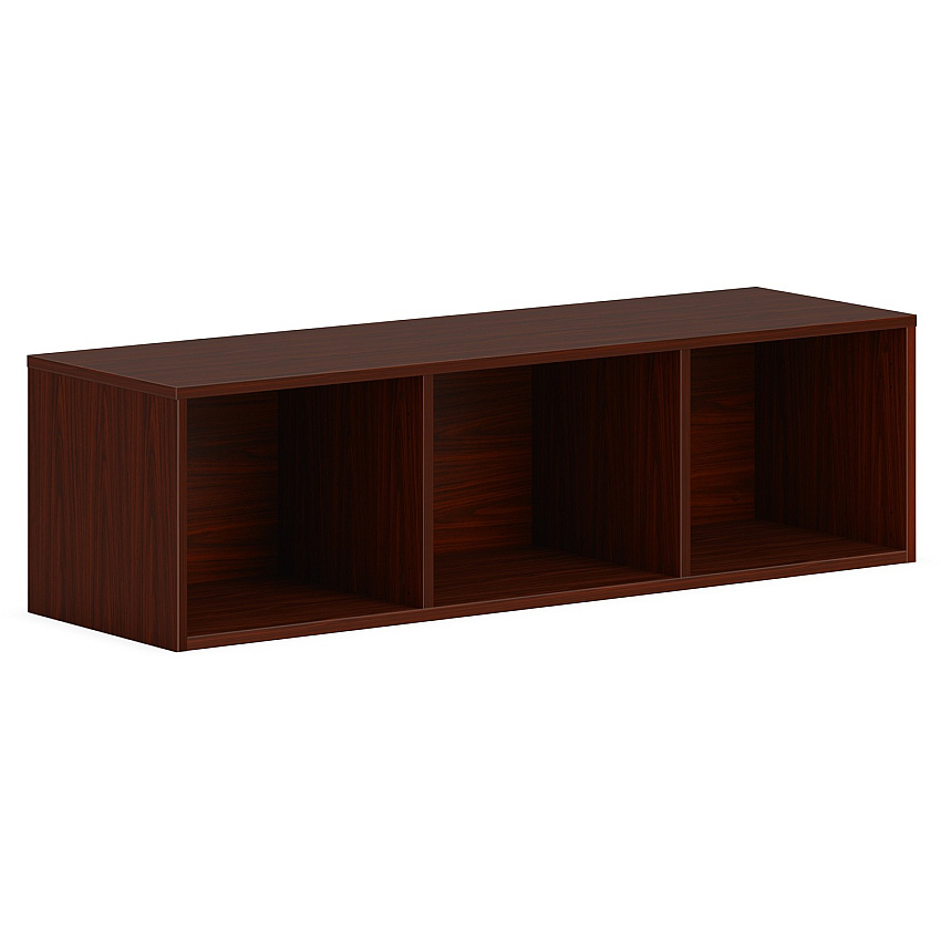 HON Mod Wall Mounted Storage | Open | 48"W | Traditional Mahogany Finish (HONPLWMH48LT1)