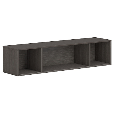 HON Mod Wall Mounted Storage | Open | 60"W | Slate Teak Finish (HONPLWMH60LS1)