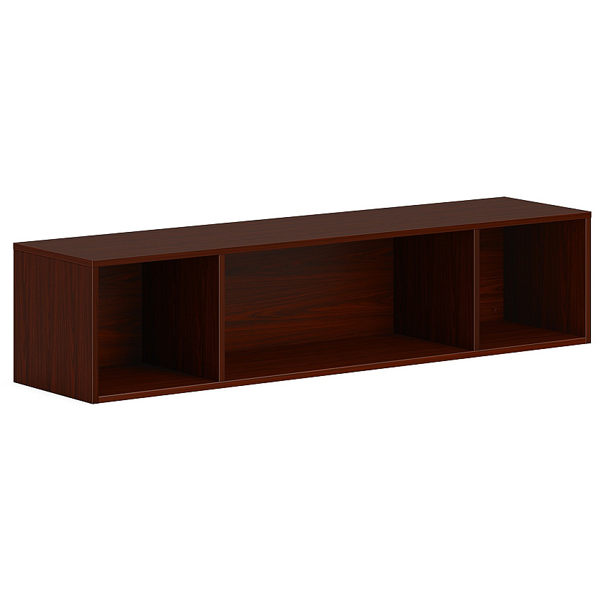 HON Mod Wall Mounted Storage | Open | 60"W | Traditional Mahogany Finish (HONPLWMH60LT1)