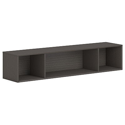 HON Mod Wall Mounted Storage | Open | 66"W | Slate Teak Finish (HONPLWMH66LS1)