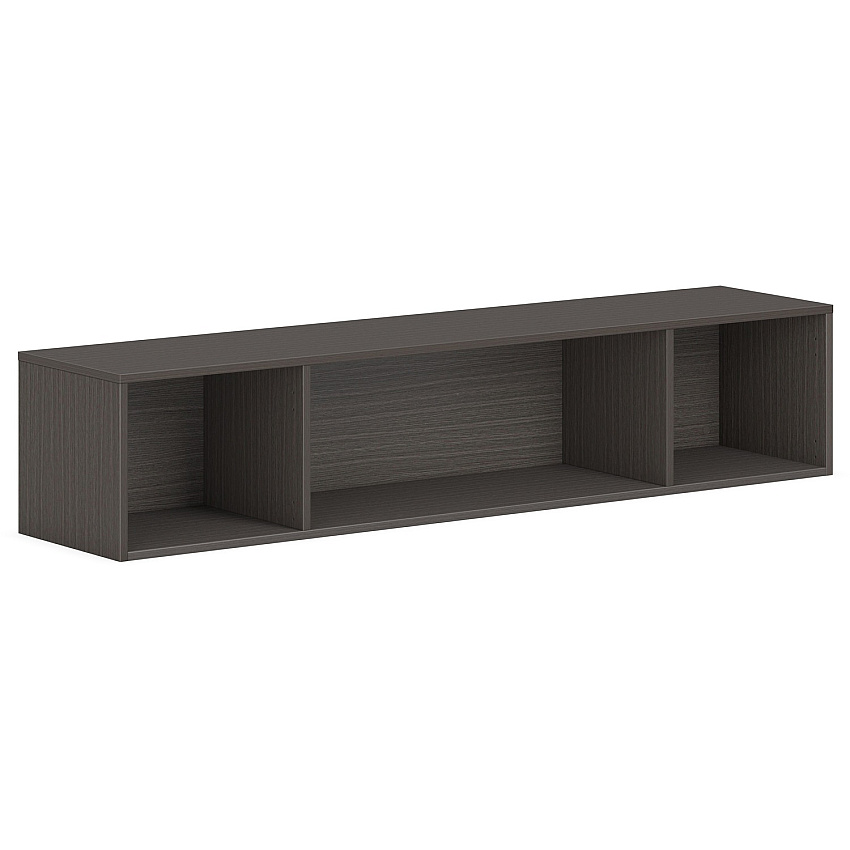 HON Mod Wall Mounted Storage | Open | 66"W | Slate Teak Finish (HONPLWMH66LS1)