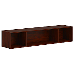 HON Mod Wall Mounted Storage | Open | 66"W | Traditional Mahogany Finish (HONPLWMH66LT1)