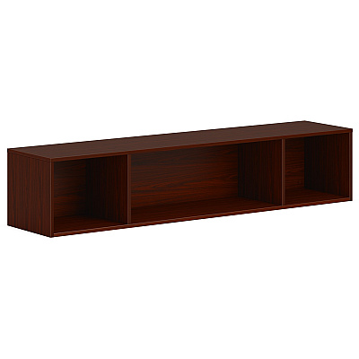 HON Mod Wall Mounted Storage | Open | 66"W | Traditional Mahogany Finish (HONPLWMH66LT1)