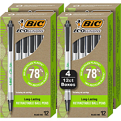 BIC Ecolutions Clic Stic Ballpoint Pen (BICCSEM48BK)