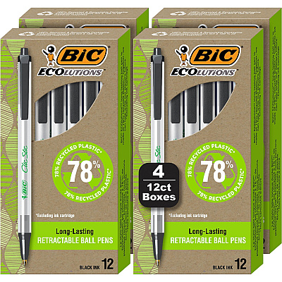 BIC Ecolutions Clic Stic Ballpoint Pen (BICCSEM48BK)