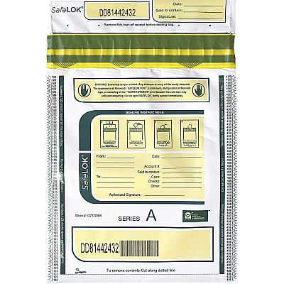 CONTROLTEK SafeLOK Tamper-Evident Deposit Bags (CNK585089)