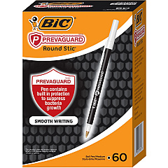 BIC PrevaGuard Round Stic Ballpoint Pen (BICGSAM60BK)