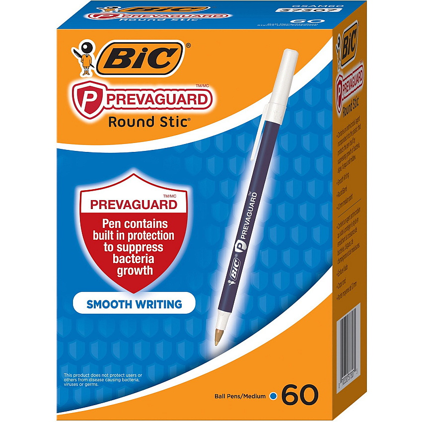 BIC PrevaGuard Round Stic Ballpoint Pen (BICGSAM60BE)
