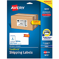 Avery Avery Printable Shipping Labels, 2.5" x 4" , 200 Labels (AVE5815)