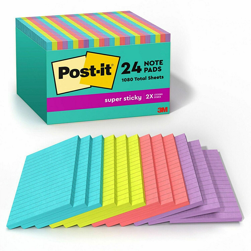 Post-it Super Sticky Notes - Supernova Neons Color Collection (MMM66024SSMIACP)