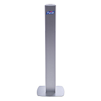 PURELL Messenger ES8 Silver Panel Floor Stand with Dispenser (GOJ7308DSSLV)