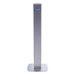 PURELL Messenger ES8 Silver Panel Floor Stand with Dispenser (7308DSSLV)