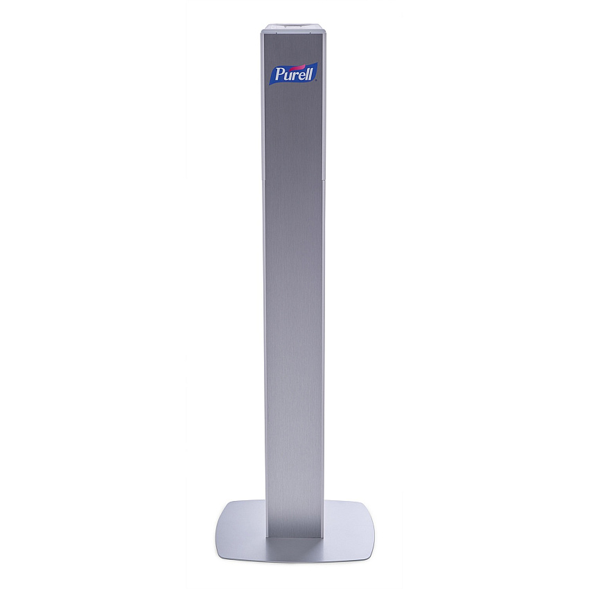 PURELL Messenger ES8 Silver Panel Floor Stand with Dispenser (GOJ7308DSSLV)