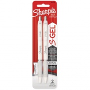 Sharpie S-Gel Fashion Retractable Pens 0.7 mm White Black 2/pkg (2144799)