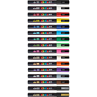 Uni Posca PC-3M Paint Markers (UBCPC3M16C)