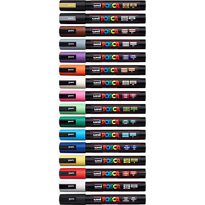 Uni Posca PC-5M Paint Markers (UBCPC5M16C)