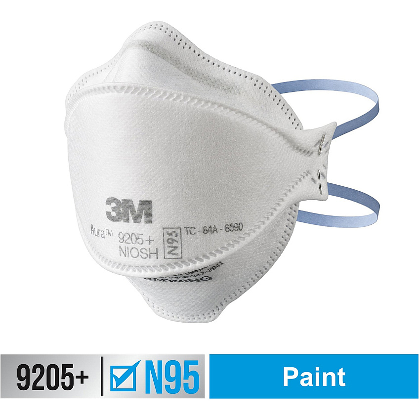 3M Aura N95 Particulate Respirator 9205 (MMM9205P10DC)