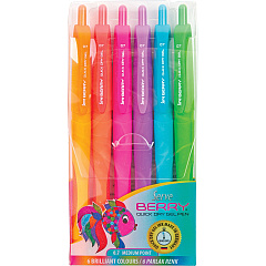 So-Mine Serve Berry Quick Dry Retract Gel Ink Pen (SRVBRGEL07B6KRB)