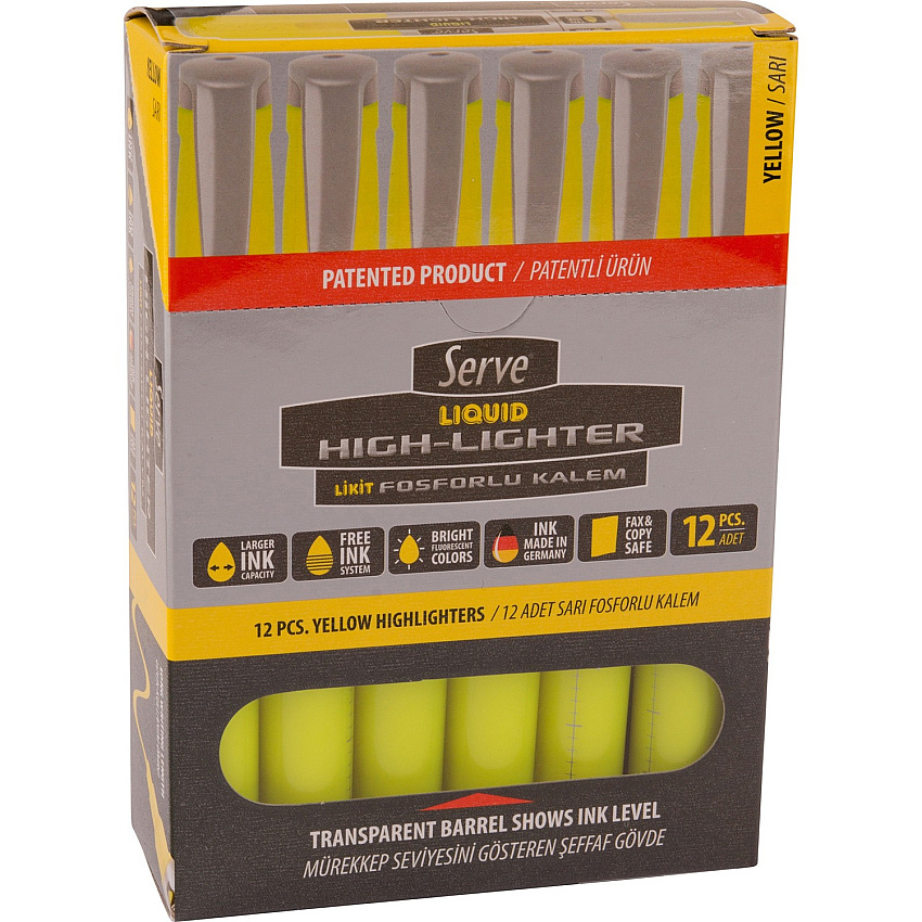 So-Mine Serve Jumbo Liquid Highlighter (SRVLKTF12KTS)
