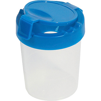 deflecto Antimicrobial Kids No Spill Paint Cup Blue (DEF39515BLU)
