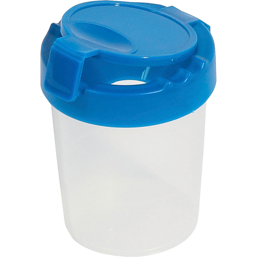 deflecto Antimicrobial Kids No Spill Paint Cup Blue (DEF39515BLU)