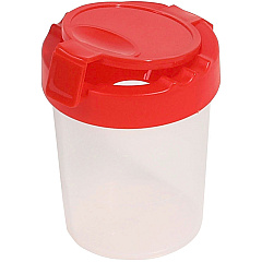 deflecto Antimicrobial Kids No Spill Paint Cup Red (DEF39515RED)