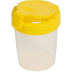 deflecto Antimicrobial Kids No Spill Paint Cup Yellow (DEF39515YEL)