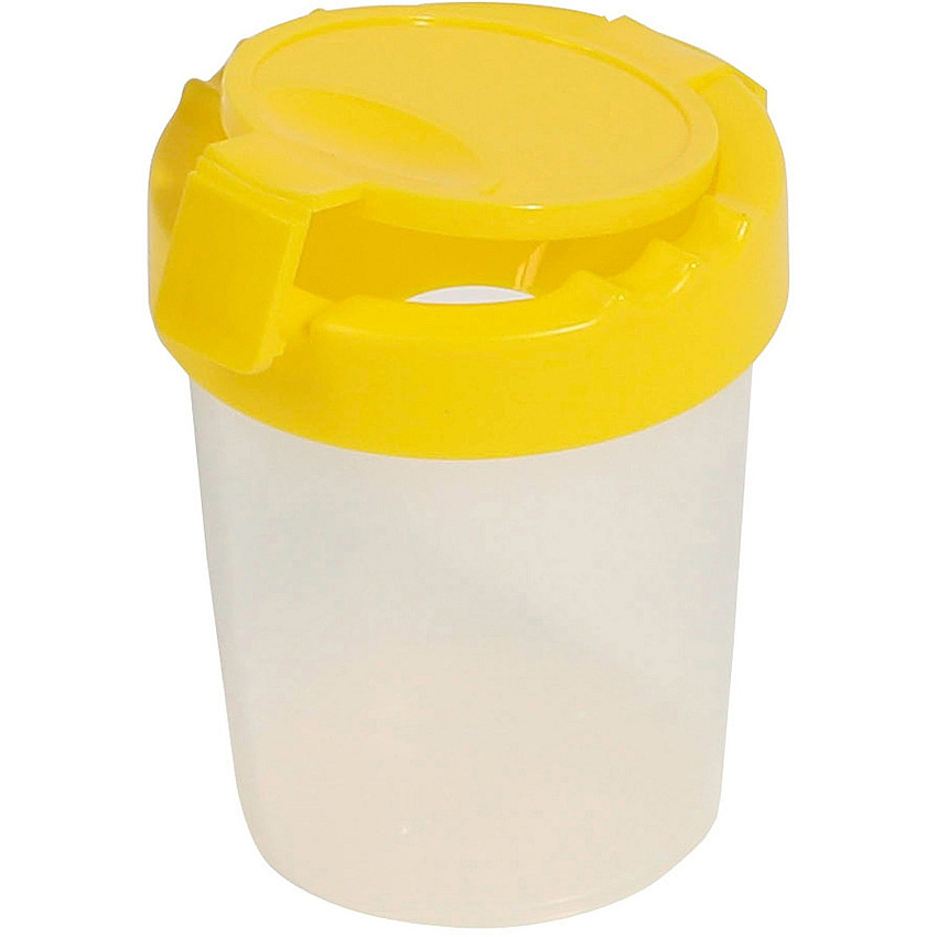 deflecto Antimicrobial Kids No Spill Paint Cup Yellow (DEF39515YEL)