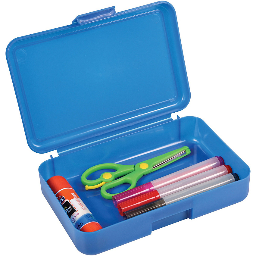 deflecto Antimicrobial Pencil Box Blue (DEF39504BLU)